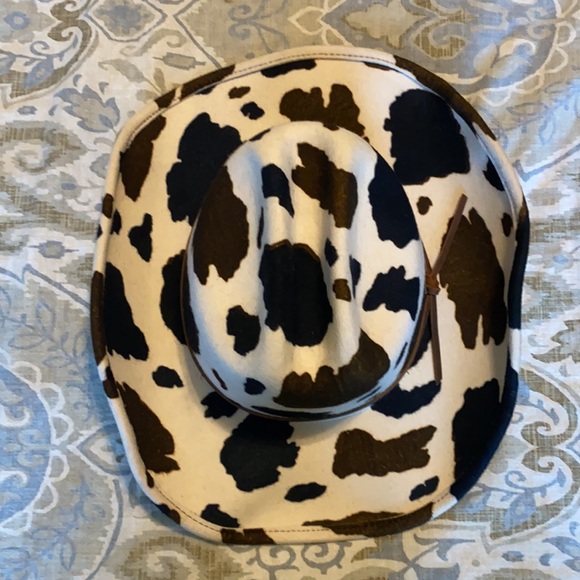 Brixton Ranchero Cow Print Hat 